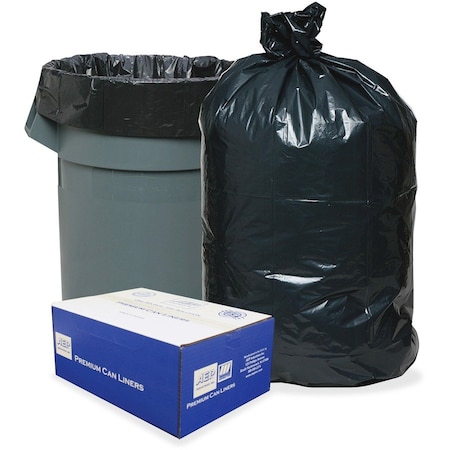 Webster 30 gal Trash Bags, 0.60 mil (15 Micron), Black WBI303618B